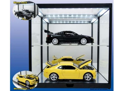 Fach vitrine schwarz mit - 2-fach,