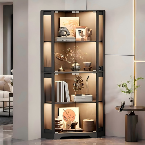 Eck vitrine mit led - eck,