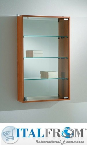 Vitrine wand glas spiegel shop - vitrine,