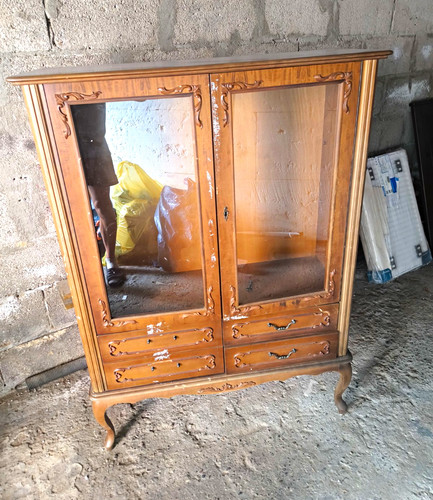 Vitrine holz glas braun - holz/glas,