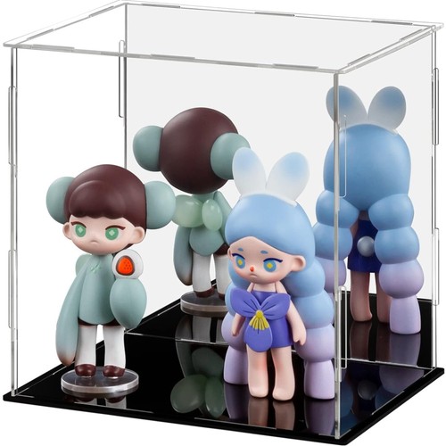 Schwarze acryl vitrine mit - schwarze, acryl-vitrine
